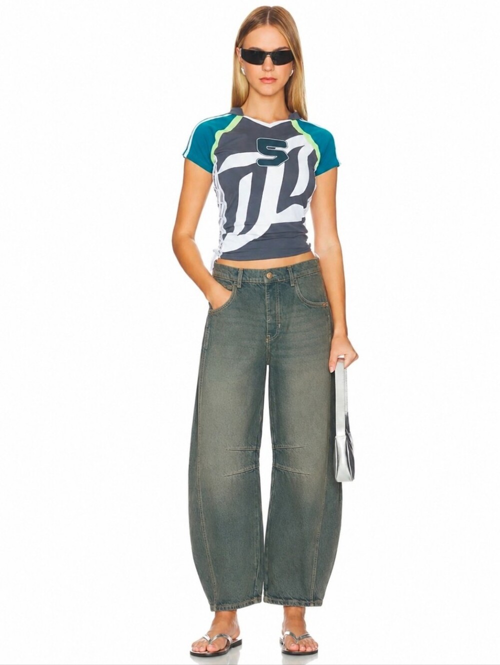 ❤️ FREE PEOPLE GOOD LUCK HIGH RISE BARREL JEANS, 6 (28)